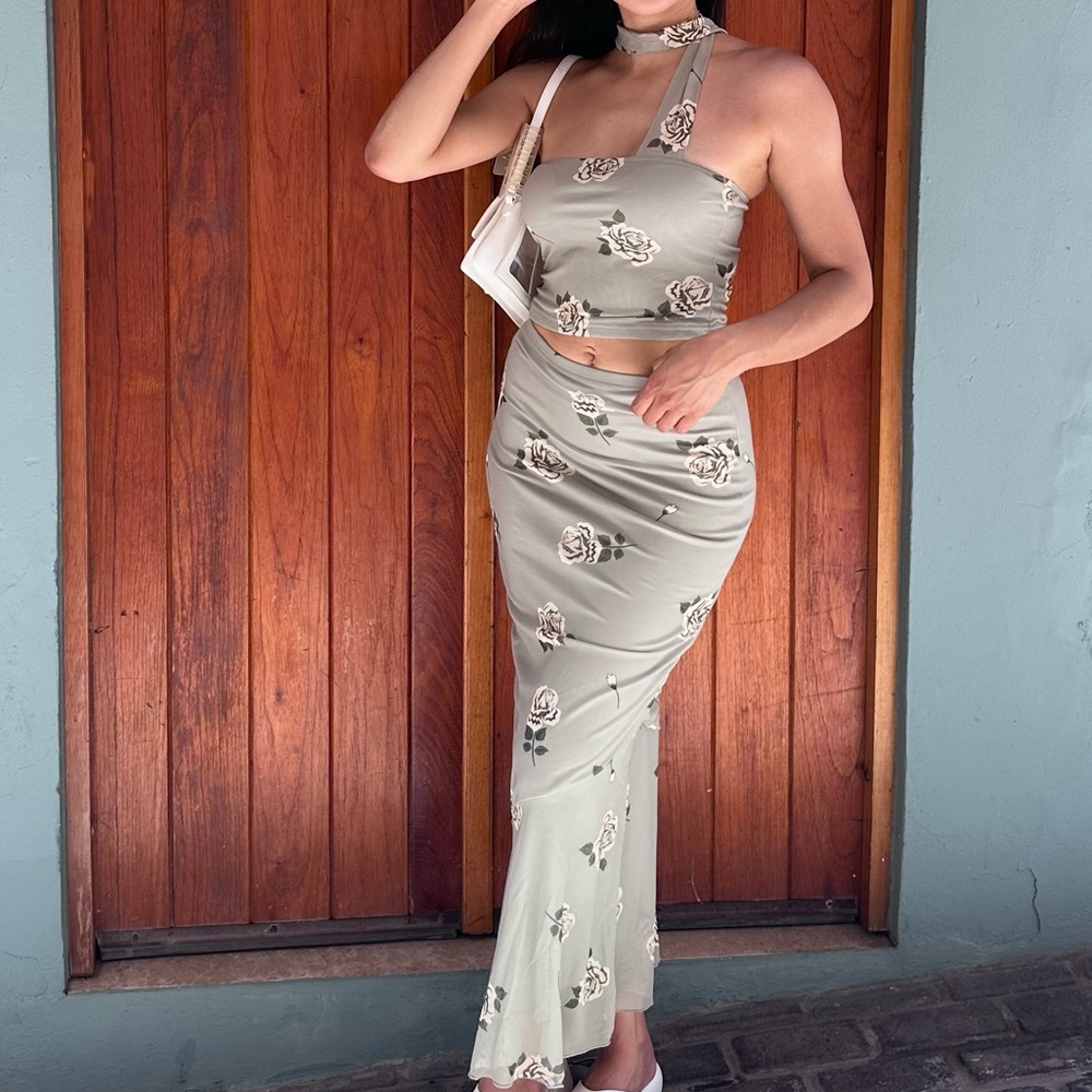 2 piece maxi skirt set